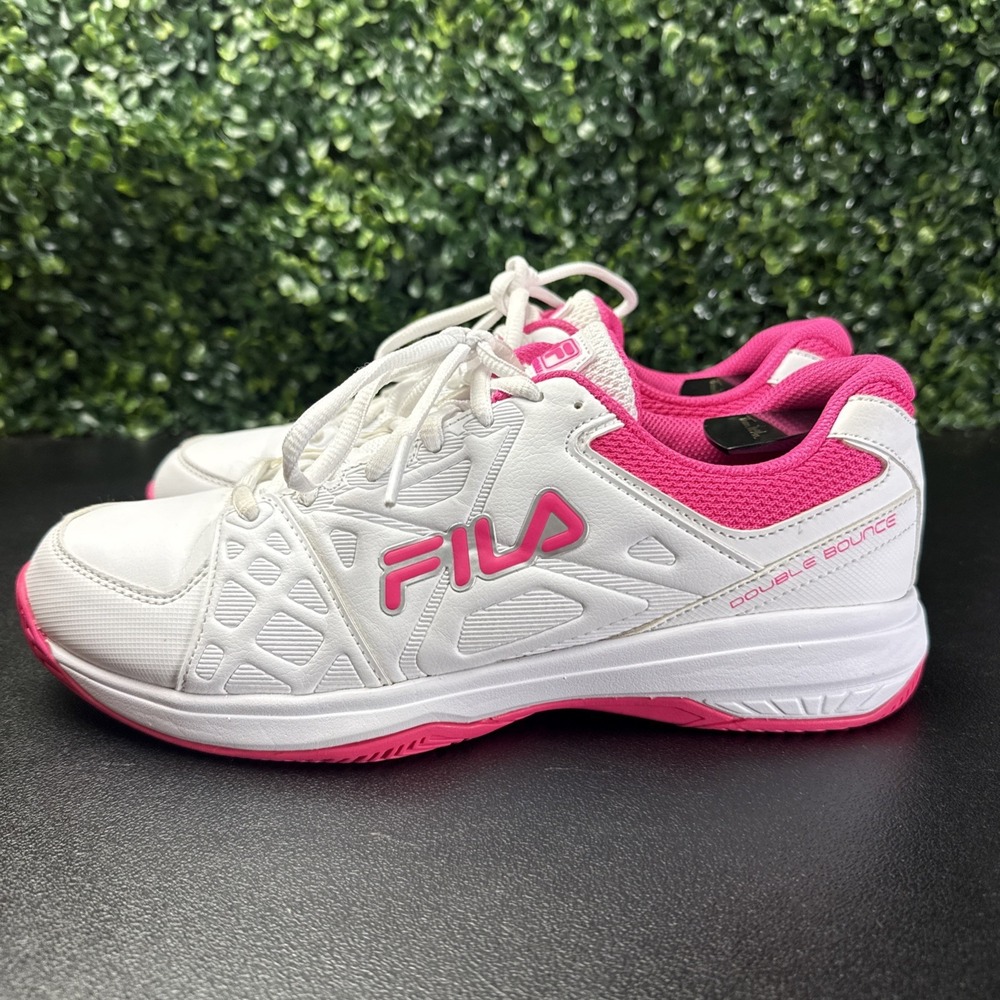 Fila Double Bounce 3 Pickleball Shoes Women's Size 10 White Pink